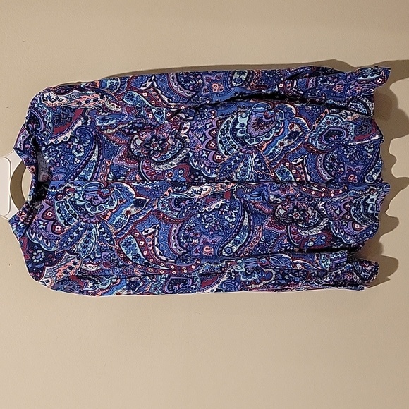 ❤️ TALBOTS PAISLEY BUTTON DOWN SHIRT / TOP, SP (SMALL PETITE) - Picture 5 of 6